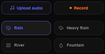 Custom audio uploads and microphone